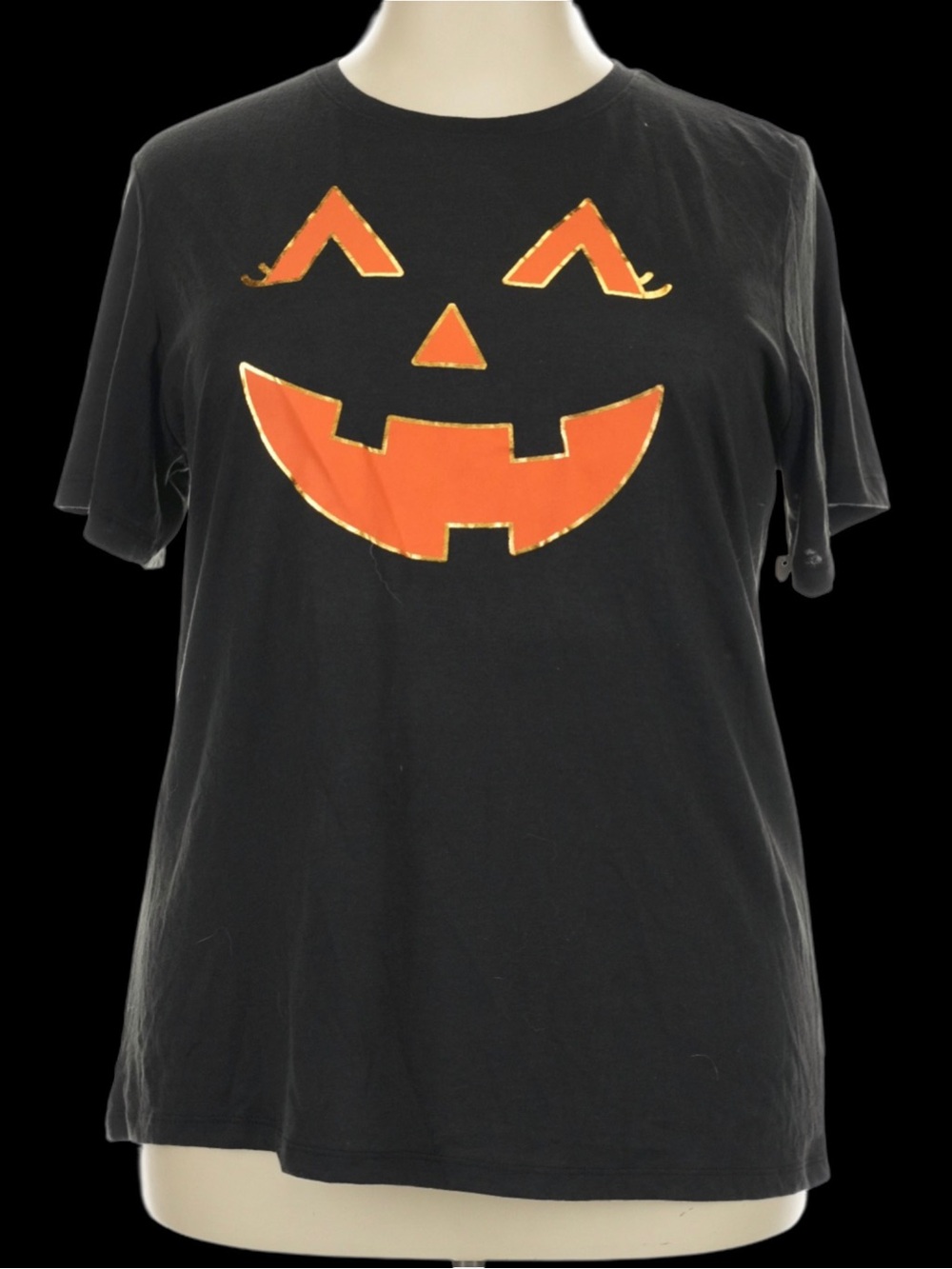 Black Halloween Jack-O'-Lantern Tee - Pumpkin XXXL 22